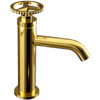 Смеситель для раковины Remer Chrono CH12DO без донного клапана, золотой