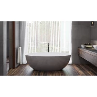 Ванна из литьевого мрамора Whitecross Diamond 0201.170087.100 170x87 см, отдельностоящая, белый глянец