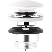 Донный клапан для раковины Kludi Rotexa 1047043-00 универсальный, белый