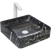 Раковина-чаша WeltWasser Elbach 2179 K512 10000004546 40x40 см, накладная, черный мрамор