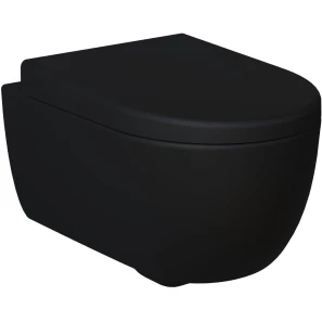Изображение товара унитаз подвесной ambassador abner 103t20201r безободковый, черный матовый