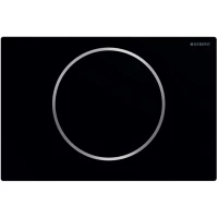 Кнопка смыва Geberit Sigma 10 115.758.14.5 для инсталляции, черный матовый/хром/черный матовый