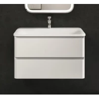 Тумба под раковину AQUAme S4 AQM900480WH 78,6 см, подвесная, белый глянец