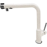 Смеситель для кухни GranFest 7671 с подключением к фильтру, белый