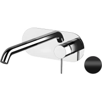 Смеситель для раковины Remer X Style X15LWBNO встраиваемый, без донного клапана, черный матовый