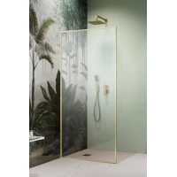 Душевая перегородка Radaway Modo F SL Brushed Gold II 105 Left 10419105-99-01L профиль золотой матовый, стекло прозрачное