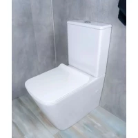 Унитаз-компакт GID Tr2170 безободковый, с сиденьем микролифт, белый