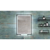 Зеркало 63,9x85 см черный Velvex Gelou zkGEL.60-21 + kmGEL.1-54