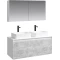 Комплект мебели белый глянец/бетон светлый 120 см Aqwella 5 Stars Mobi MOB0112W + MOB0712BS + 4640021064269 + 4640021064269 + MOB0412 + MOB0717W - 1