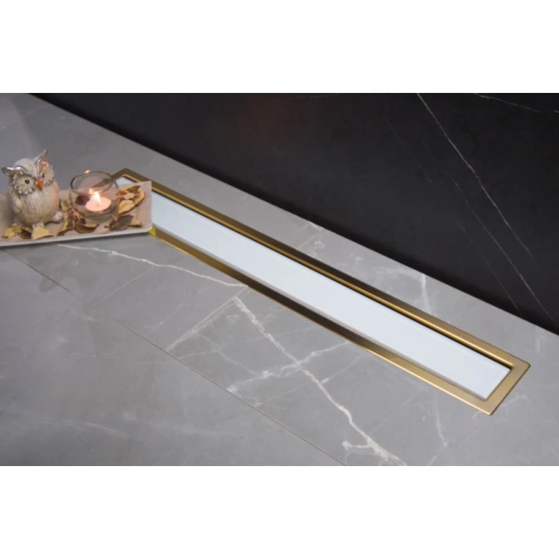 Душевой канал 300 мм Pestan Confluo Premium White Glass Gold Line 13100119