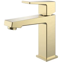 Смеситель для раковины Splenka S01.10.03 золотой матовый