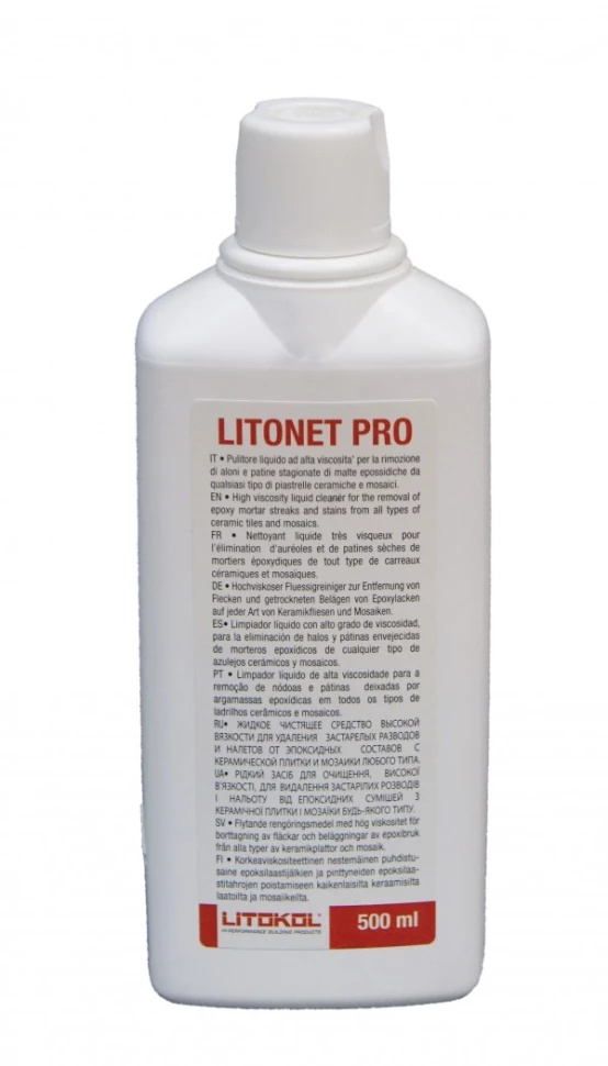 Жидкий очиститель с высокой вязкостью Litokol LITONET PRO флакон 0,5л.