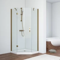 Душевой уголок Vegas Glass AFA-Pen TUR NOVO h1890 90 05 01 L 90x90 см L, профиль бронза, стекло прозрачное