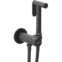 Гигиенический душ Avrora Soft AV8001B со смесителем, черный матовый