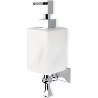 Дозатор для жидкого мыла Stil Haus Prisma PR30(08-BI) настенный, хром/белый