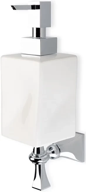 Дозатор для жидкого мыла Stil Haus Prisma PR30(08-BI) настенный, хром/белый