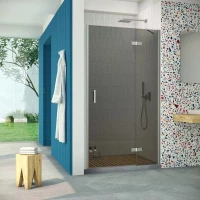 Душевая дверь Vegas Glass AFP Retta 90 07 07 R 90 см R, профиль матовый хром, стекло графитовое