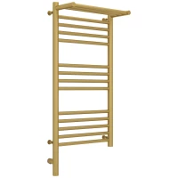 Полотенцесушитель электрический 800x400 золотой матовый МЭМ левый Сунержа Богема с полкой 3.0 032-5806-8040