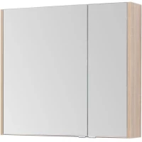 Зеркальный шкаф 82,5x75 см дуб сонома L Aquanet Остин 00201729