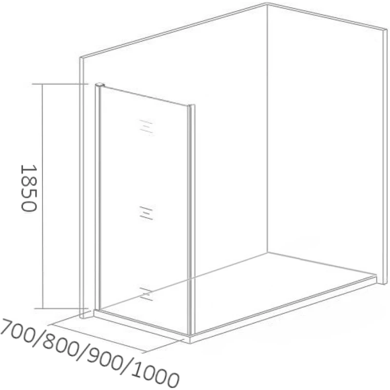 Боковая стенка 100 см Good Door Lira SP-100-C-CH прозрачное