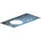 Столешница 96,8 см синий глянец для раковин встраиваемых сверху Kerama Marazzi Cono Ониче CO2.1.SG567502R\97 - 1