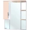 Зеркальный шкаф 75x100 см бежевый глянец/белый глянец L Bellezza Лагуна 4612112002078 - 1