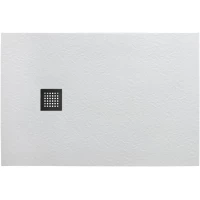 Душевой поддон BelBagno Uno TRAY-MR-UNO-AH-100/80-35-W-NO 100x80 см, из литьевого мрамора, прямоугольный, белый