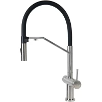 Смеситель для кухни Agger Elegant A3241422 с подключением к фильтру, гибким изливом, сатин