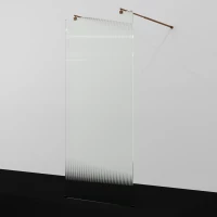 Душевая перегородка WasserKRAFT Vechte 60W40RG-FL 119,4 см, профиль розовое золото, стекло рифленое