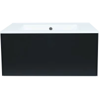 Тумба под раковину Uperwood Parma Premium 3930205464 75,4 см, подвесная, черный матовый