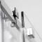 Душевая дверь раздвижная 120 см прозрачное стекло WasserKRAFT ALME 15R05 - 4