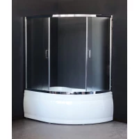 Шторка на ванну Royal Bath Alpine RB150ALP-C-CH 150 см, профиль хром, стекло матовое