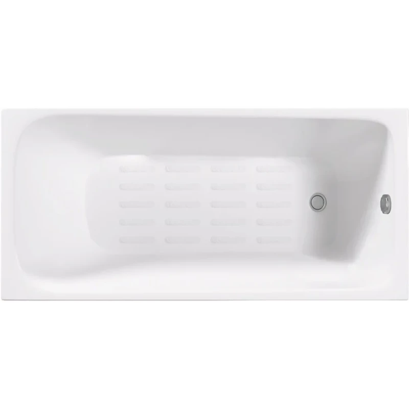 Ванна чугунная Delice Continental Plus DLR230642-AS 100x70 см, с антискользящим покрытием, белый
