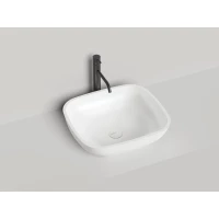 Раковина-чаша Salini S-Sense Gloria 08 1102108G 49,5x44,5 см, накладная, белый глянец