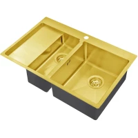 Кухонная мойка Zorg SZR 5178-2-R BRONZE 78x51 см, бронза