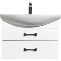 Тумба под раковину Акватон Адель 1A193801AF010 76 см, подвесная, белый глянец