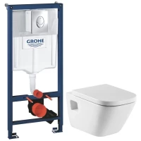 Комплект подвесной унитаз Roca The Gap 346477000 + 801472004 + система инсталляции Grohe 38721001