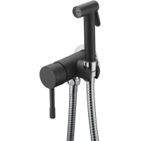 Гигиенический душ Boheme Uno 467-BCR со смесителем, хром/черный матовый