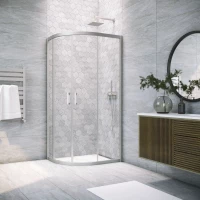 Душевой уголок Vegas Glass ZS-F NOVO h2000 100*80 07 crystalvision 100x80 см, профиль матовый хром, стекло прозрачное