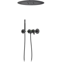 Душевой комплект Timo Saona SX-2358/03SM 500 мм, с термостатом, черный матовый