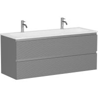 Тумба с раковиной Sancos Folk FL120ES + CN7016 121 см, подвесная, светло-серый матовый