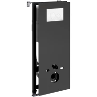 Инсталляция для унитаза WasserKRAFT Abens 20 20TLT.010.ME.BL.WM02 с кнопкой смыва, белый матовый