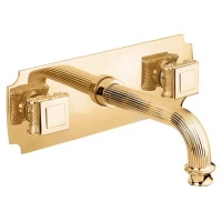 Смеситель для раковины Cezares Olimp OLIMP-BLS2-03/24-O встраиваемый, золото 24 карата