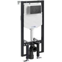 Инсталляция для унитаза WasserKRAFT Vils 56 56TLT.010.ME.MB02 с кнопкой смыва, черный матовый