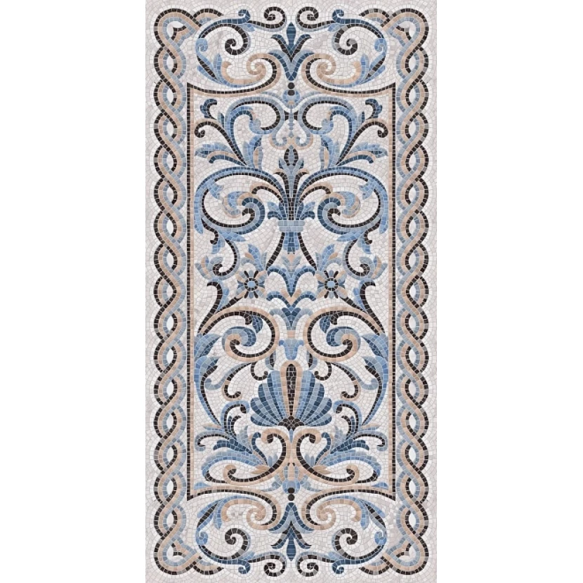 Керамогранит SG590902R Мозаика синий декорированный лаппатированный 119.5x238.5