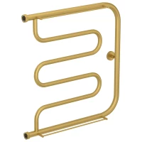 Полотенцесушитель водяной 600x600 золотой матовый Сунержа Лира 2 полки 032-0012-6060