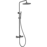 Душевая система Abber Wasser Kreis AF8160NG 250 мм, с термостатом, никель