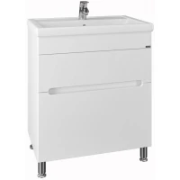 Тумба с раковиной белый глянец 71 см Санта Лондон 224006L + FOCTEP70