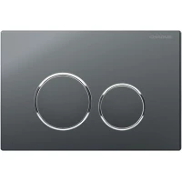 Кнопка смыва Charus Spazio FP.330.GRP.01 для инсталляции, графит матовый/хром/графит матовый