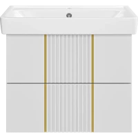 Тумба под раковину Brevita Vega VEG-09070-0102Я 63,8 см, подвесная, белый матовый